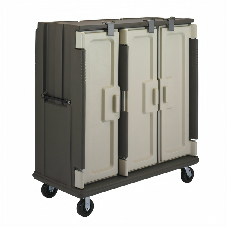 Product image #2 for Cambro Tall Profile Insulated 3-Compartment Meal Delivery Cart, 60-Tray Capacity