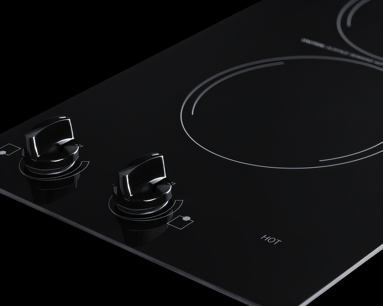 Product image #2 for Summit Appliance CR2110B 11 7/8 Inch 2-Element Electric Radiant Cooktop with SCHOTT CERAN Glass Surface
