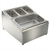 Thumbnail image #2 for Winco Stainless Steel Condiment Packet Holder, 16 x 13-1/2 x 9-1/4 in., 2 Compartments