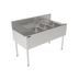Thumbnail image #2 for 48-Inch Three-Compartment Stainless Steel Underbar Multi-Tank Sink Unit with Left Drainboard and Backsplash