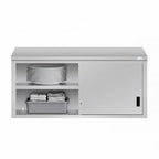 Thumbnail image #2 for Koolmore KM-WMC-1560-L Wall Cabinet, 12.8 cu. ft., Wall Mounted, 60"W x 15"D x 33"H, (2) fixed shelves, (2) sliding doors, 20-gauge 430 stainless
