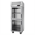 Thumbnail image #2 for Turbo Air PRO Series Pass-Thru Heated Pizza Holding Cabinet, One-Section, 27 Cu. Ft., Half-Height Glass Front and Solid Rear Doors