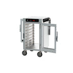Thumbnail image #2 for Metro HotBlox™ HBCN8-DCPC-M Mobile Narrow 8-Pan Pass-Thru Holding Cabinet, Half-Height, Digital Touchscreen, Clear Front & Rear Doors