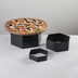 Thumbnail image #2 for American Metalcraft Black Hexagon Buffet Riser Set of 3