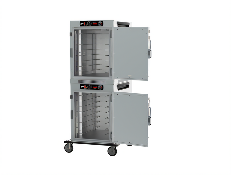 Product image #2 for Metro HotBlox™ Wide 16-Pan Stacked Dual-Cavity Insulated Heated Transport Cabinet, Analog, Solid Doors
