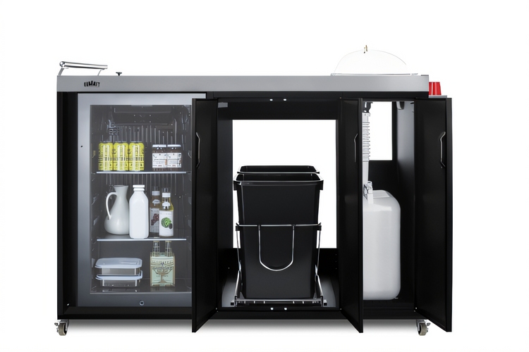Product image #2 for Summit Appliance CARTOS54RG 58-Inch Portable Outdoor Kitchenette with Glass Door Refrigerator and Sink