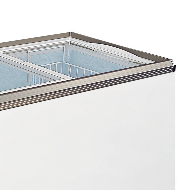 Product image #2 for Omcan USA Ice Cream Display Chest Freezer with Flat Glass Top and Sliding Glass Doors