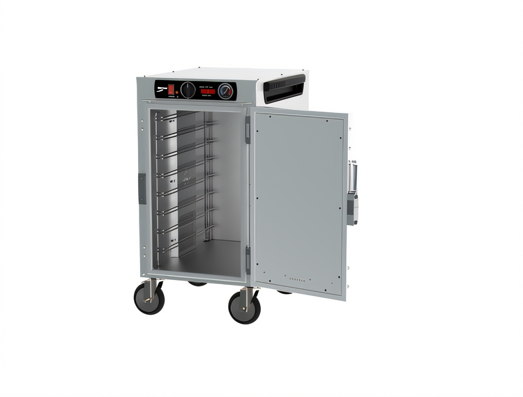 Product image #2 for Metro HotBlox™ Narrow 8-Pan Half-Height Mobile Insulated Holding Cabinet with Solid Door and Analog Controls