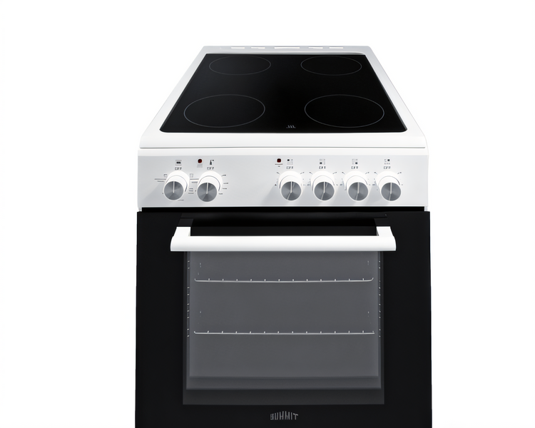 Product image #2 for Summit Appliance 20-Inch White Smooth-Top Electric Convection Range with 1.87 Cu. Ft. Oven
