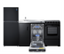 Thumbnail image #2 for Summit Appliance 80-Inch All-in-One Kitchenette with Full-Size Refrigerator-Freezer, 18-Inch Dishwasher, 4-Burner Electric Range, and Sink