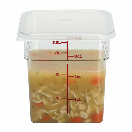 Product image #1 for Cambro 4SFSCW135 CamSquare® Commercial Food Storage Containers Case of 6