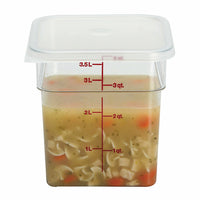Cambro 4SFSCW135 CamSquare® Commercial Food Storage Containers Case of 6