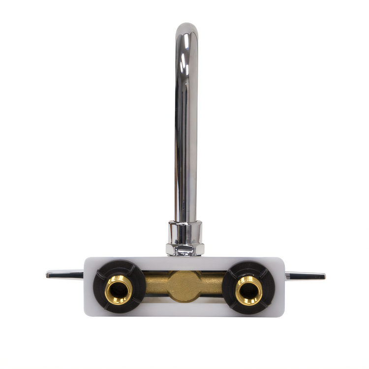 Product image #2 for Advance Tabco Lead-Free 6-Inch Extended Splash-Mount Faucet with 4-Inch Centers and Swivel D Spout