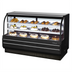 Thumbnail image #2 for Turbo Air Full-Service Curved Glass Refrigerated Bakery Display Case, 72 1/2-Inch Wide, 23.2 Cu. Ft., Self-Contained, R-290