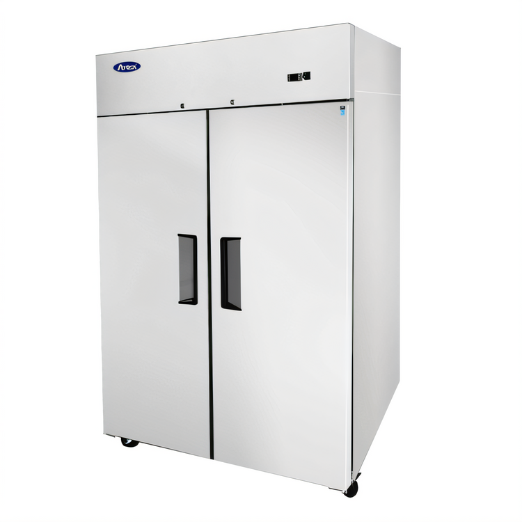 Product image #2 for Atosa Two-Section Top Mount Self-Contained Reach-In Freezer with Locking Solid Doors, 43.2 Cu. Ft., Stainless Steel