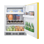Thumbnail image #2 for Summit Appliance 24-Inch ADA Height Undercounter Refrigerator-Freezer with Saffron Gold Door