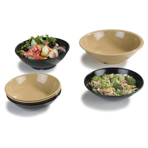 Product image #2 for Carlisle 6-Inch Black Melamine Coupe Salad Bowl, 8 oz.