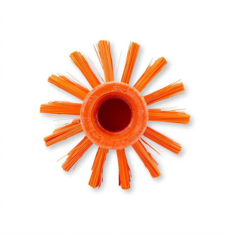 Product image #2 for Sparta Non-Absorbent 3-Inch Diameter Pipe & Valve Brush with Polyester Bristles, Orange