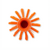 Thumbnail image #2 for Sparta Non-Absorbent 3-Inch Diameter Pipe & Valve Brush with Polyester Bristles, Orange