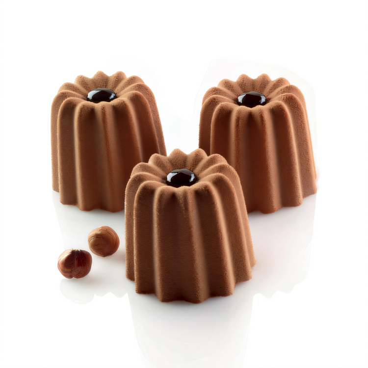 Product image #2 for Silikomart Cannelé Flexible Non-Stick Baking Mold, 54-Cavity