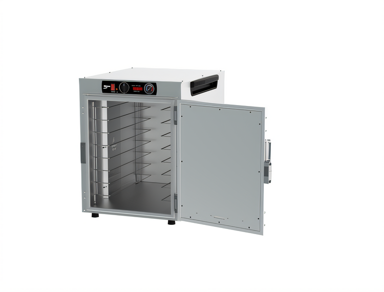 Product image #2 for Metro HotBlox Wide 8-Pan Countertop Stackable Insulated Holding Cabinet with Solid Door and Analog Controls