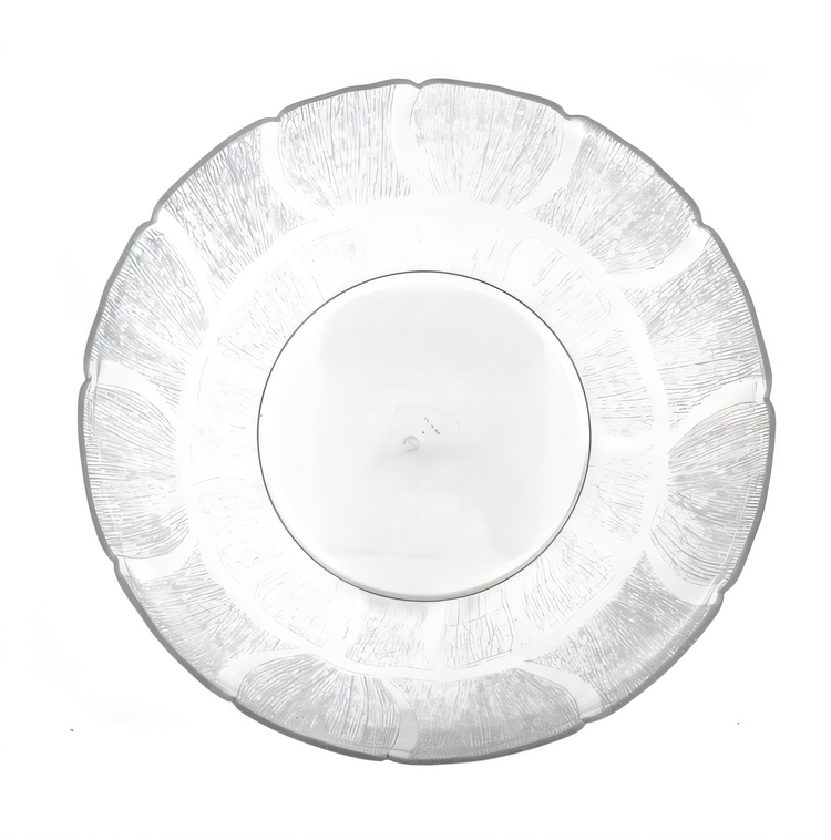 Product image #2 for Petal Mist 17.2 Qt Clear Polycarbonate Floral-Edged Textured Bowl, 18 Inch Diameter