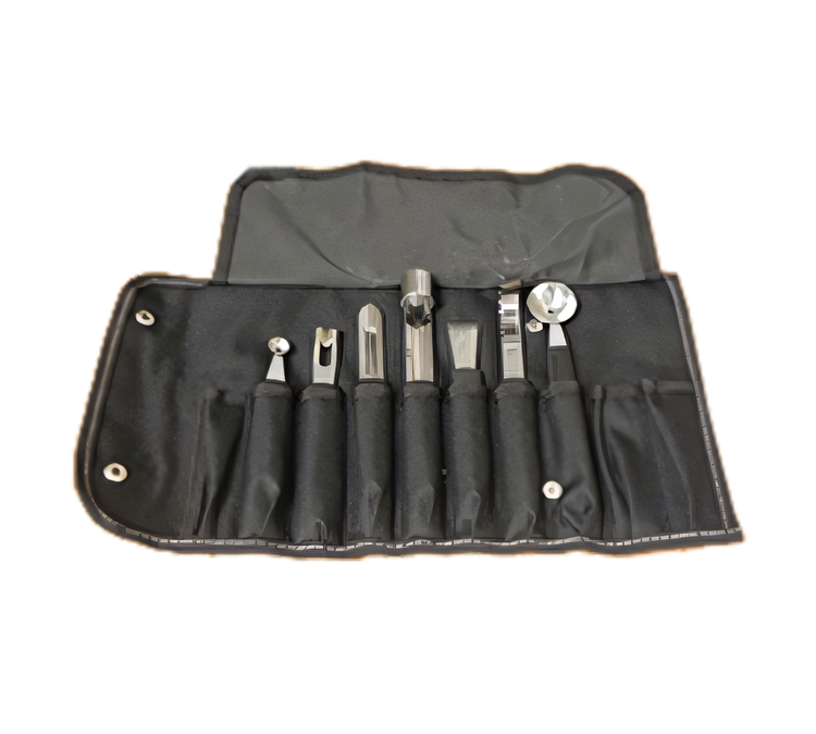 Product image #2 for Mundial 8-Piece Garnishing Tool Set with Soft Black Case