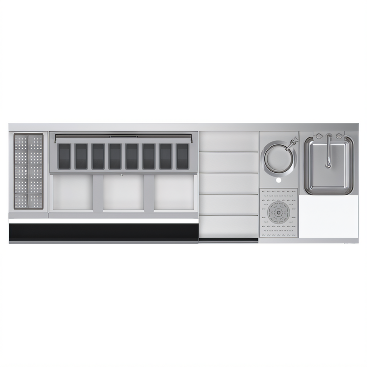 Product image #2 for Krowne Royal Series Single Zero-Step Speed Station with 10-Circuit Cold Plate, 70" x 24"