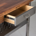 Thumbnail image #2 for John Boos Cucina Elegante 30-Inch x 20-Inch Mobile Walnut Butcher Block Cart with Stainless Steel Shelves, No Drawer