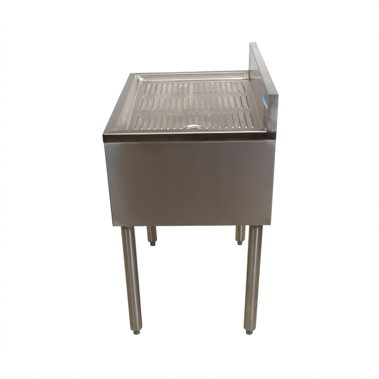 Product image #2 for BK Resources Stainless Steel Underbar Drain Board with Drain, 24 x 18 x 32-1/2 Inches