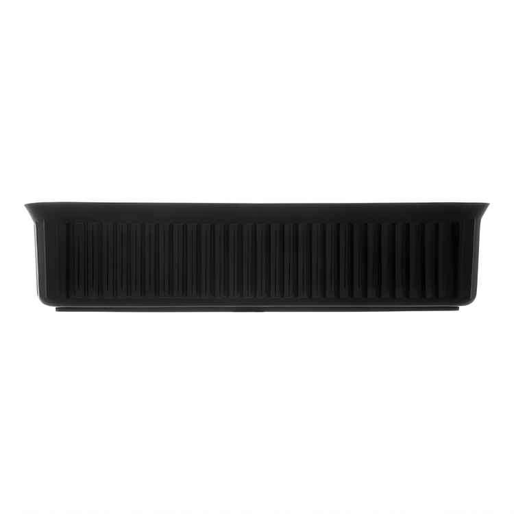 Product image #2 for DeliWare Rectangular Deli Crock, 10 lb, 12.5 x 10.25 Inch, Black Polypropylene
