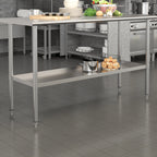 Thumbnail image #2 for Flash Furniture NH-GU-2460-GG Galvanized Under Shelf for 24 x 60 in Stainless Steel Prep and Work Tables