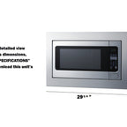 Thumbnail image #2 for Summit Commercial Summit Appliance SMBI27TK30 30-Inch Built-In Microwave Oven, 2.2 Cu. Ft., 1200 Watts, Stainless Steel Front, Trim Kit
