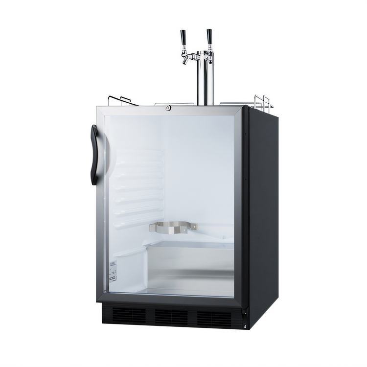 Product image #2 for Summit Commercial ADA Counter-Height Undercounter Dual-Tap Beer Dispenser with Glass Door, 5.5 Cu. Ft.