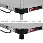 Thumbnail image #2 for Metro Super Erecta® Hot HS1860 60 x 18-Inch 304 Stainless Steel Heated Countertop Warming Shelf, Adjustable Thermostat to 200°F