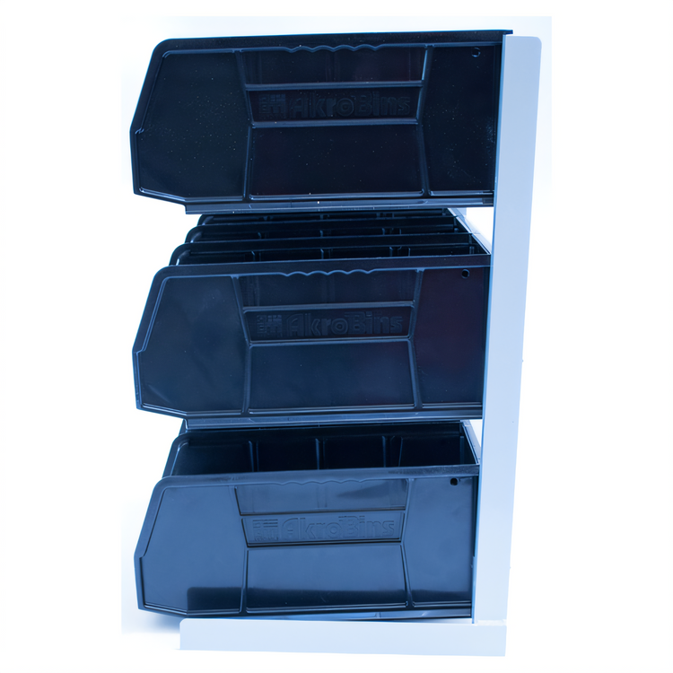 Product image #2 for Carlisle 9-Bin Condiment Packet Rack with 3-1/2 Qt Plastic Containers, Black Aluminum, Countertop or Wall-Mount