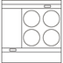 Thumbnail image #2 for Lang® Marine Heavy Duty 36-Inch Electric Range with Standard Oven Base, 1 Hot Top, and 4 French Plates