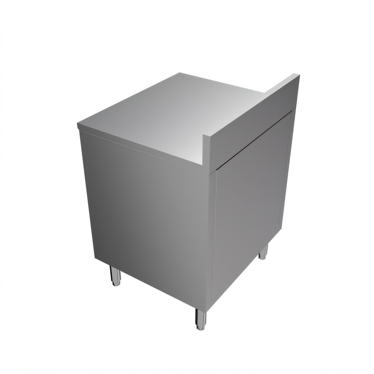 Product image #2 for BK Resources Well Series Stainless Steel Underbar Cabinet with Hinged Locking Door and Adjustable Legs