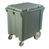 Thumbnail image #2 for Cateraide™ 200 lb. Slate Blue Insulated Mobile Ice Caddy with Removable Lid, Shelf and Front Faucet