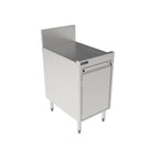 Thumbnail image #2 for Perlick Corporation Top Shelf TSF16SC Freestanding Stainless Steel Underbar Storage Cabinet with Pitched Drainboard Top, 6-Inch Backsplash, 16 x 24 in