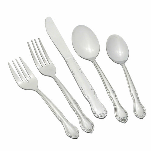 Product image #1 for Winco Elegance 6-1/2 Inch Heavy Weight Salad Fork, 18/0 Stainless Steel, Vibro Finish