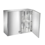 Thumbnail image #2 for Klinger's Trading WC1230-HINGED Wall-Mounted Stainless Steel Cabinet, 30"W x 12"D x 24"H, Hinged Doors, Adjustable Shelf