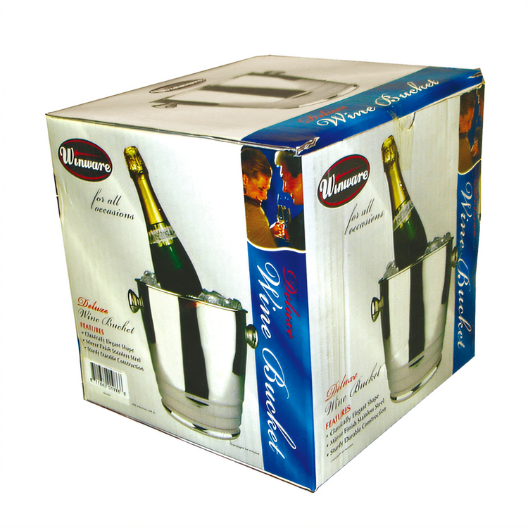 Product image #2 for Winco Deluxe Non-Insulated Stainless Steel Wine Bucket, 4 Qt., Mirror Finish