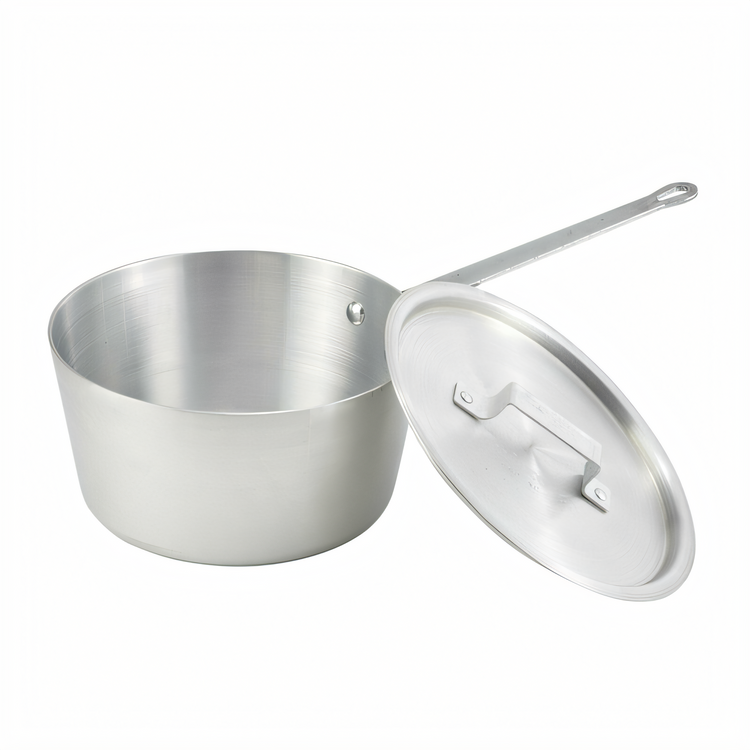 Product image #2 for Winco 3-3/4 Qt Heavy-Duty Aluminum Tapered Sauce Pan
