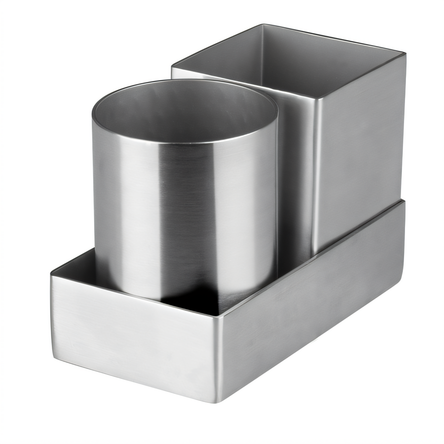Product image #1 for Stainless Steel Sugar Packet Holder Set with Round and Square Cups
