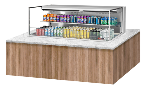 Product image #2 for Turbo Air 60-Inch Low-Profile Drop-In Horizontal Open Refrigerated Display Case, Self-Contained, 13 Cu. Ft.
