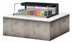 Thumbnail image #2 for Turbo Air Low Profile Drop-In Self-Contained Horizontal Open Refrigerated Display Case, 6.3 Cu. Ft., Deck Only