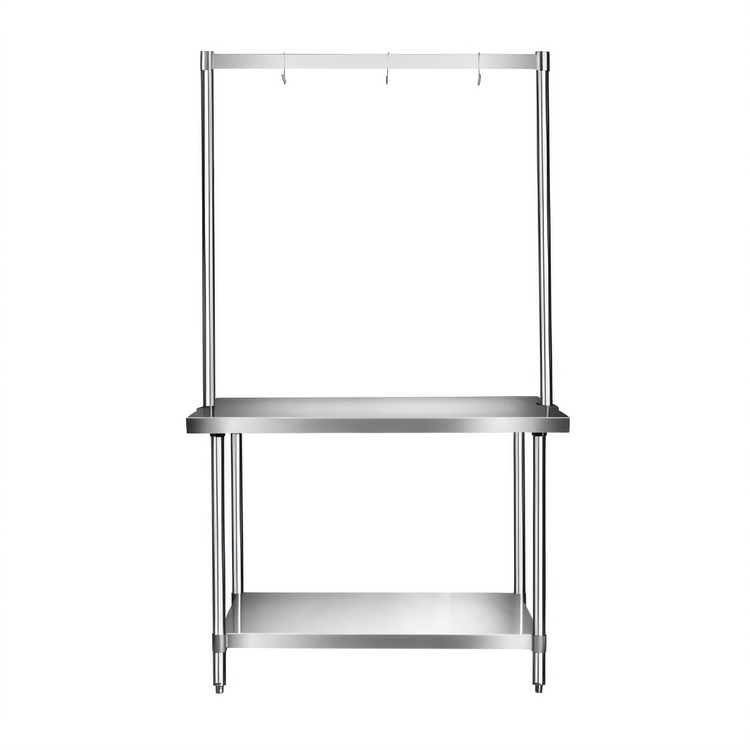 Product image #2 for Klinger's Trading 60-Inch Adjustable Table-Mount Pot Rack with Double-Pronged Hooks