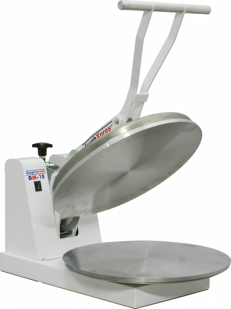 Product image #2 for DoughXpress Economy Manual Clamshell Pizza Dough Press with Heated Upper Platen, Up to 18-Inch Diameter, 120V