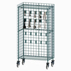 Thumbnail image #2 for Metro SmartWall CR183670-UTNK3 Mobile Utensil Rack with 4 Wire Grids, 20 Prong Hooks, and Epoxy-Coated Finish